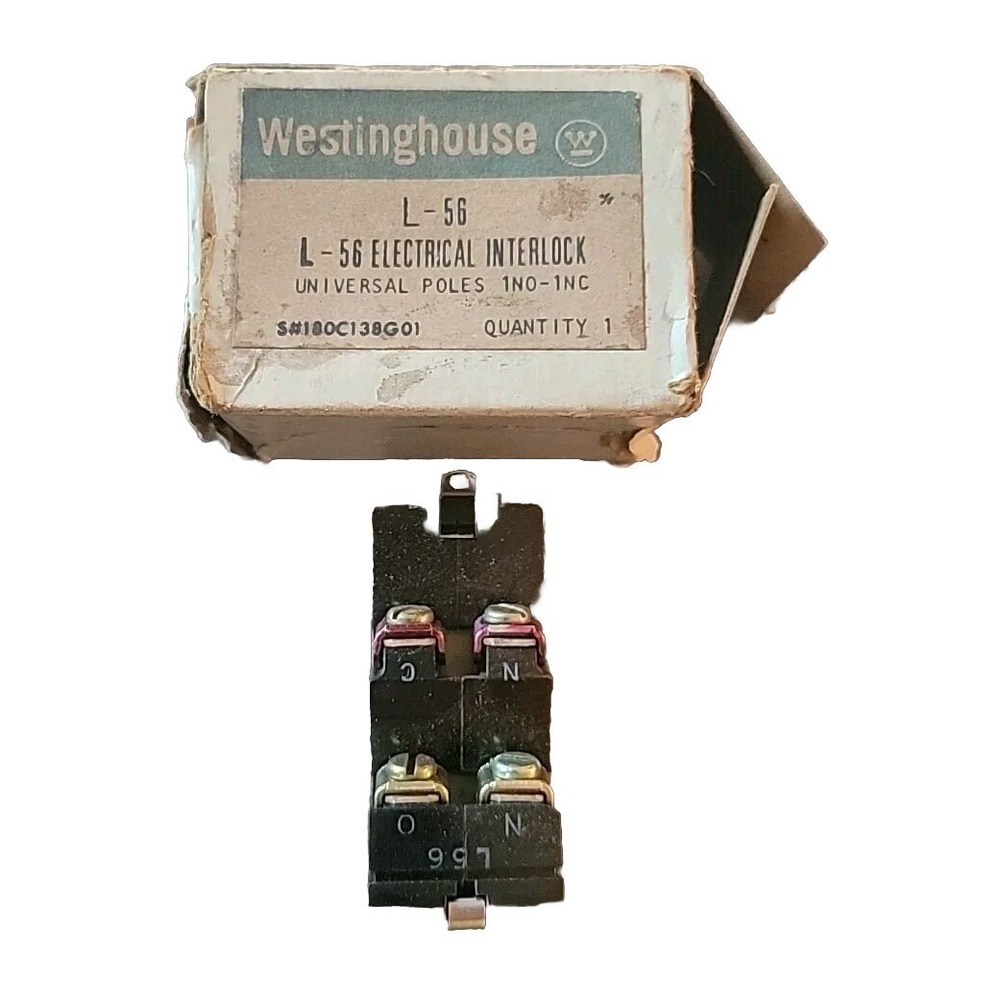 Westinghouse L-56 Electrical Interlock Universal Poles 1NO-1NC S#180C138G01 NEW